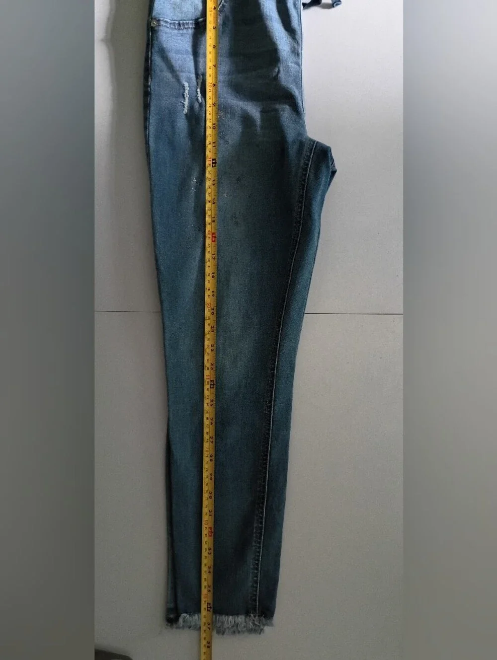 Justice Light Blue Distressed Skinny Jeans with Drawstring